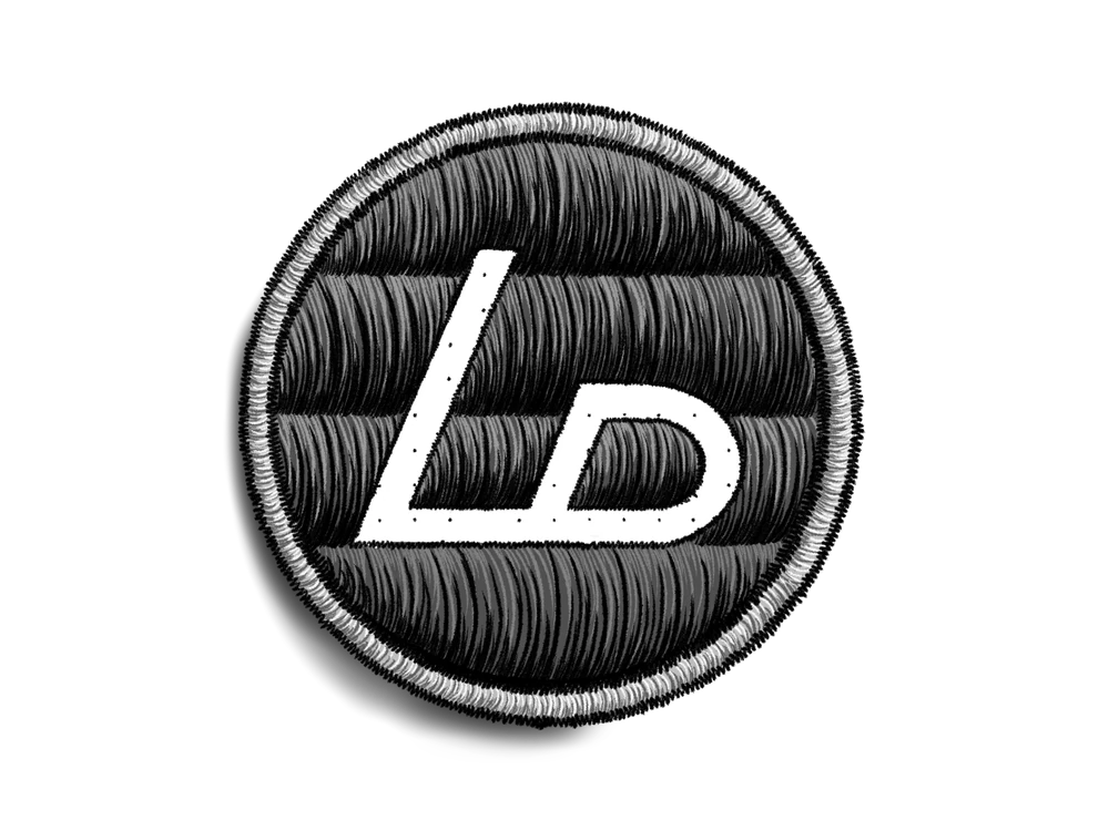 L Dude embroidered logo